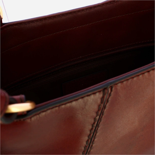 Сумка шопер жіноча з натуральної шкіри The Bridge Brigida 0449527J 14 Коричнева (800070350637) - зображення 4