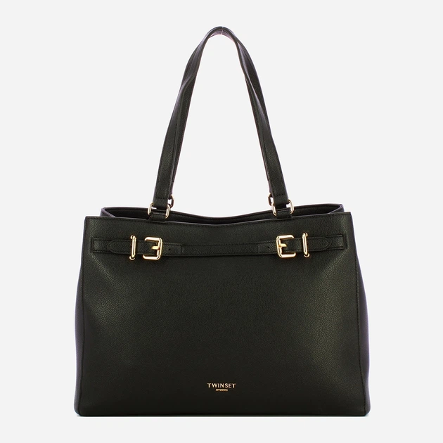 Сумка шопер жіноча з натуральної шкіри Twinset Tote 252TB7010 00006 Чорна (800070351204) - зображення 1