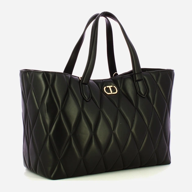 Torebka crossbody damska duża Twinset Tote 252TB7050 00006 Czarna (800070351207) - obraz 3