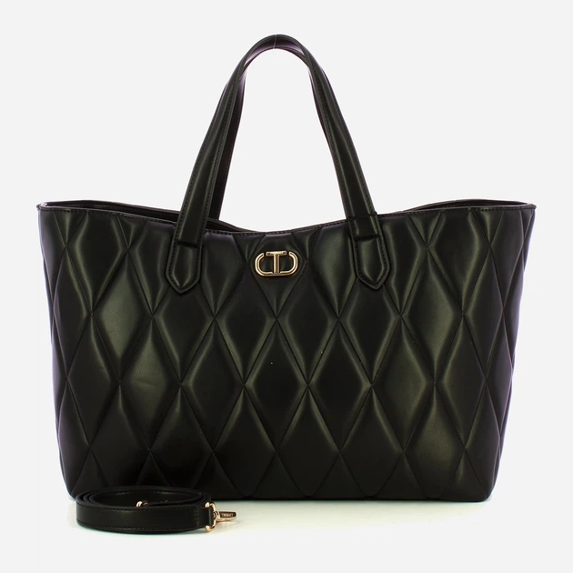 Torebka crossbody damska duża Twinset Tote 252TB7050 00006 Czarna (800070351207) - obraz 4