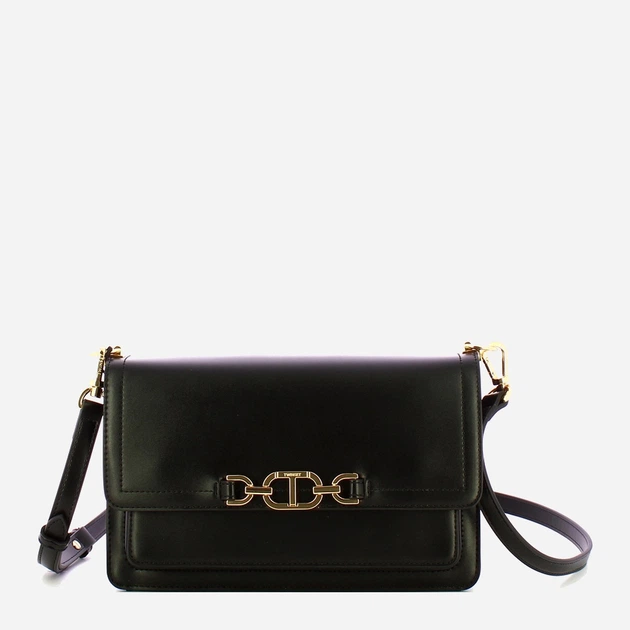 Сумка крос-боді через плече жіноча зі штучної шкіри середня Twinset Tracolla 252TB7300 00006 Чорна (800070351192) - зображення 1