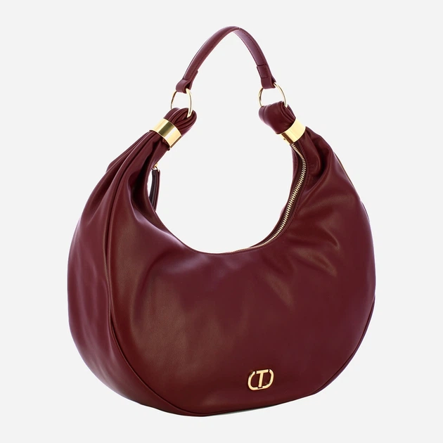 Torebka hobo damska duża Twinset Hobo 252TB7091 05609 Bordowa (800070351191) - obraz 3