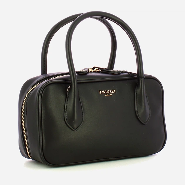Сумка крос-боді через плече жіноча зі штучної шкіри велика Twinset Bauletto 252TD8062 00006 Чорна (800070351234) - зображення 3