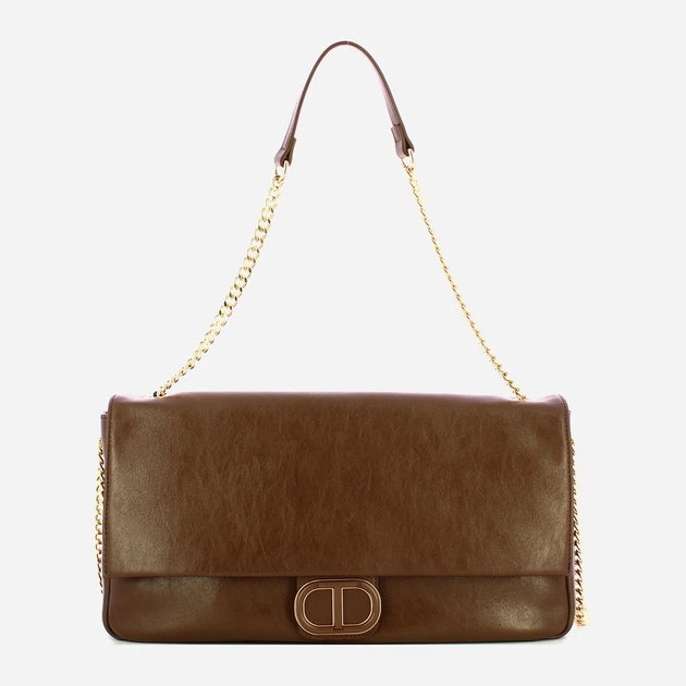 Torebka crossbody damska duża z łańcuszkiem Twinset Tracolla 252TD8120 00021 Brązowa (800070351218) - obraz 1