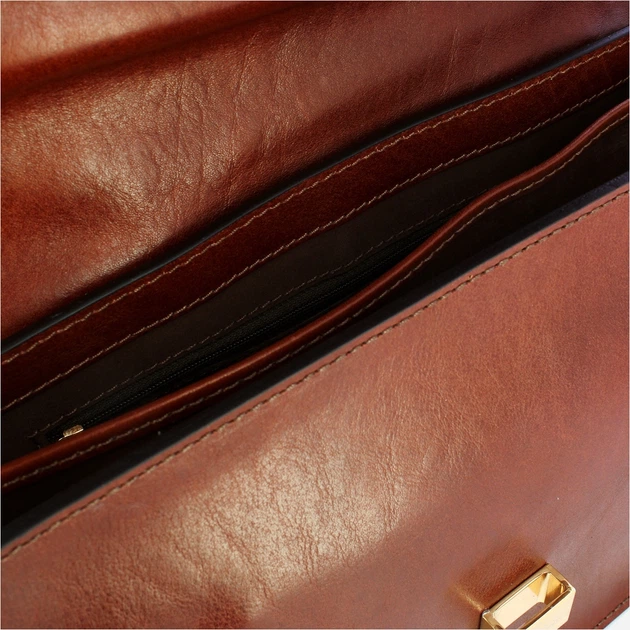 Torebka crossbody damska ze skóry naturalnej The Bridge Beatrice 44464001 14 Brązowa (800070350655) - obraz 5