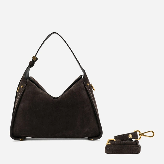 Torebka crossbody damska zamszowa Gianni Chiarini Penelope BS 12041 CM-PL 974 Ciemnobrązowa (800070345727) - obraz 3