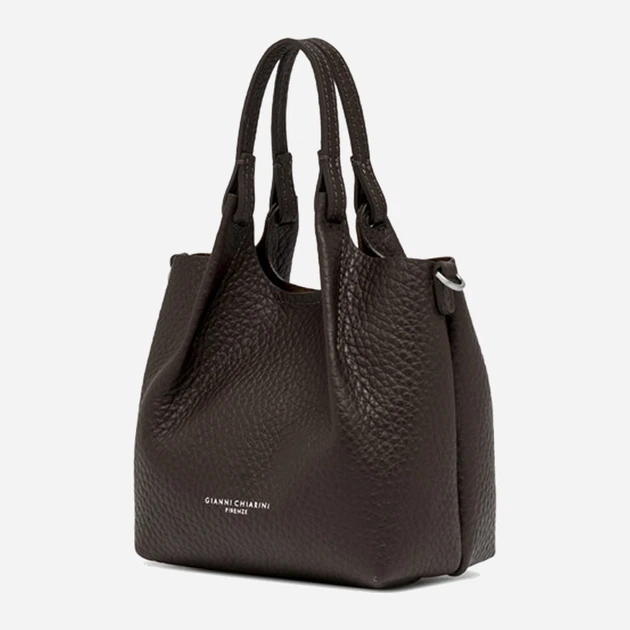 Сумка крос-боді через плече жіноча з натуральної шкіри маленька Gianni Chiarini Dua BS 9718 RNGDBL 14064 Темно-коричнева (800070345741) - зображення 4