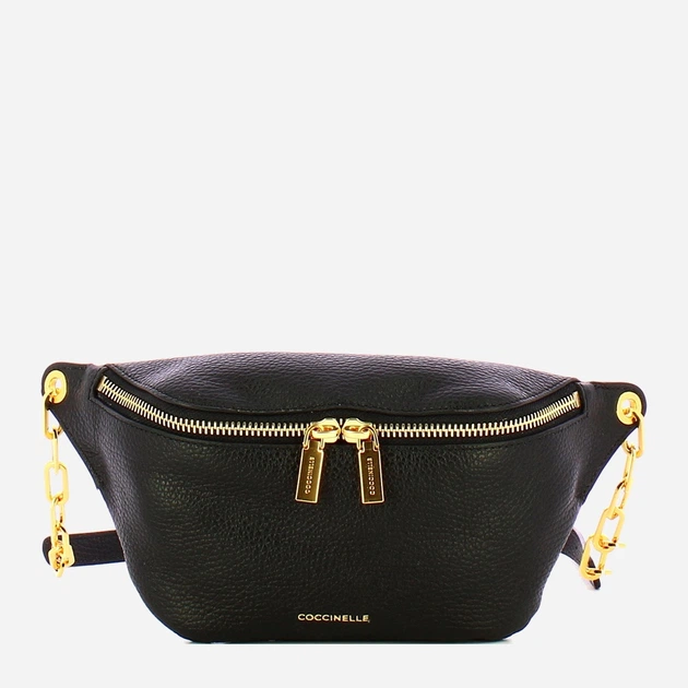 Сумка на пояс бананка жіноча з натуральної шкіри Coccinelle Lily E1E7K170160 001 Чорна (800070350961) - зображення 1