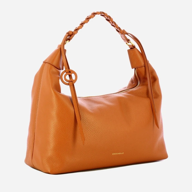 Сумка крос-боді через плече жіноча з натуральної шкіри середня Coccinelle Rhea E1EDF130180 W12 Коричнева (800070350978) - зображення 3