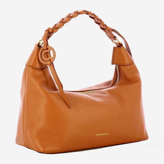 Torebka crossbody damska ze skóry naturalnej Coccinelle Rhea E1EDF130280 W12 Brązowa (800070350979) - obraz 3