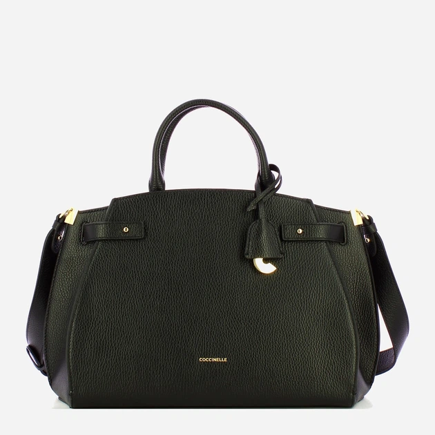 Сумка крос-боді через плече жіноча з натуральної шкіри велика Coccinelle Coccinellekliche E1EGP180280 001 Чорна (800070350941) - зображення 1