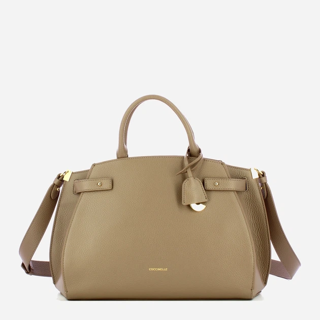 Сумка крос-боді через плече жіноча з натуральної шкіри велика Coccinelle Coccinellekliche E1EGP180280 N59 Сіра (800070350943) - зображення 1