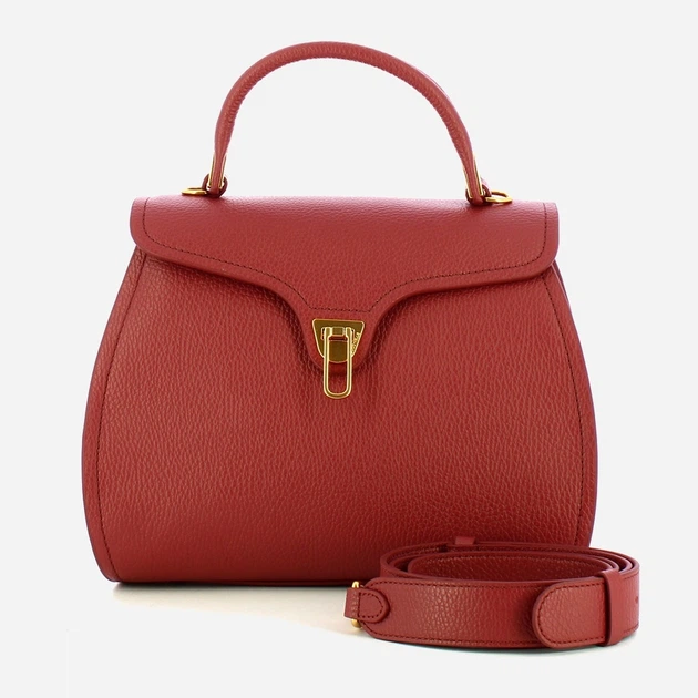 Сумка крос-боді через плече жіноча з натуральної шкіри маленька Coccinelle Marvin E1EPK180380 R31 Червона (800070350965) - зображення 4