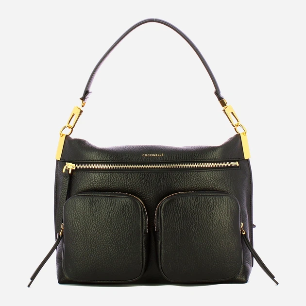 Сумка крос-боді через плече жіноча з натуральної шкіри середня Coccinelle Coccinellehyle E1ESF180180 001 Чорна (800070350934) - зображення 1