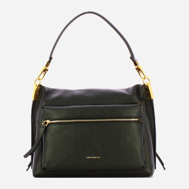 Сумка крос-боді через плече жіноча з натуральної шкіри середня Coccinelle Coccinellehyle E1ESF180180 001 Чорна (800070350934) - зображення 2