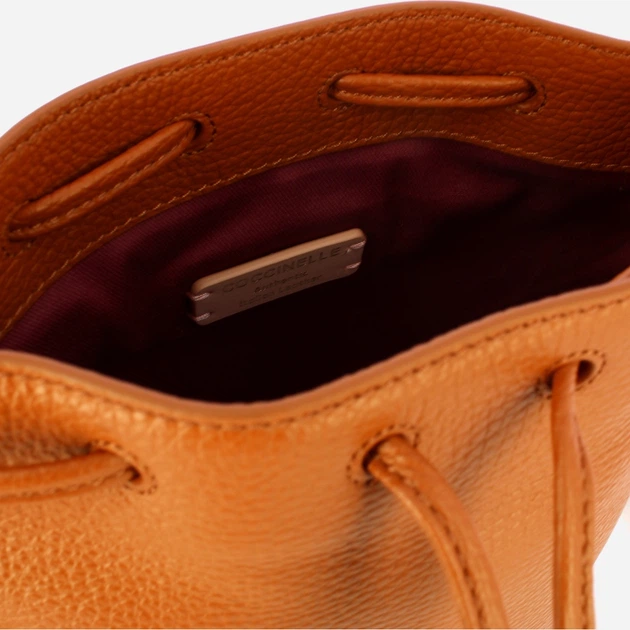 Сумка крос-боді через плече жіноча з натуральної шкіри маленька Coccinelle Coccinellehyle E5ESF630180 W12 Коричнева (800070350909) - зображення 4