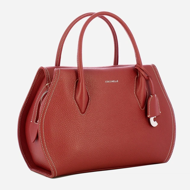 Сумка крос-боді через плече жіноча з натуральної шкіри середня Coccinelle Coccinellelord E1EUF180160 R31 Червона (800070350953) - зображення 3