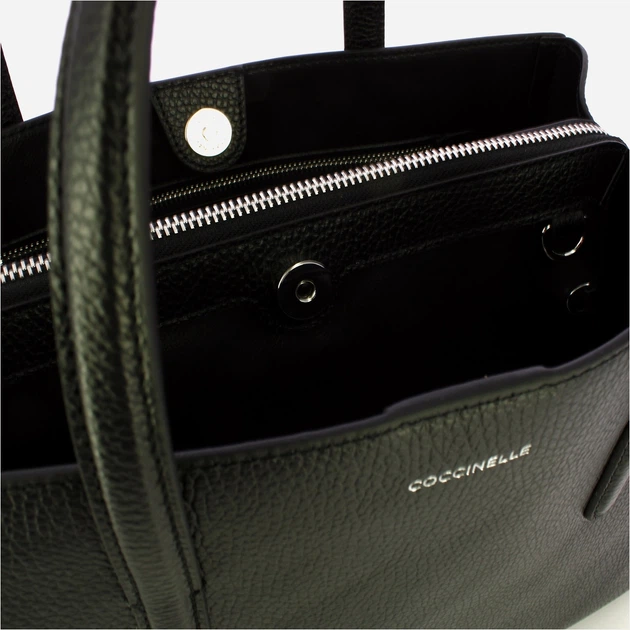 Сумка шопер жіноча з натуральної шкіри Coccinelle Coccinelleswap E1EVF180180 001 Чорна (800070350916) - зображення 5