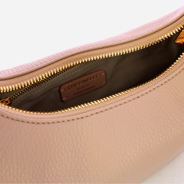 Сумка крос-боді через плече жіноча з натуральної шкіри маленька Coccinelle Iside E5EZK550180 N12 Бежева (800070350907) - зображення 5
