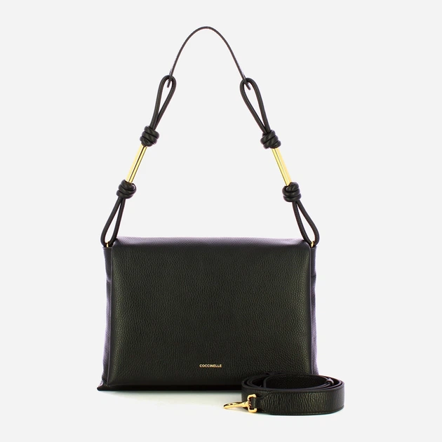 Сумка крос-боді через плече жіноча з натуральної шкіри середня Coccinelle Levante E1EZP120180 001 Чорна (800070350969) - зображення 4