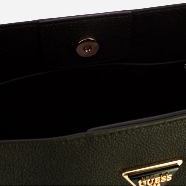 Сумка жіноча зі штучної шкіри середня Guess Meridian HWBG6974040 BLA Чорна (800070344370) - зображення 5