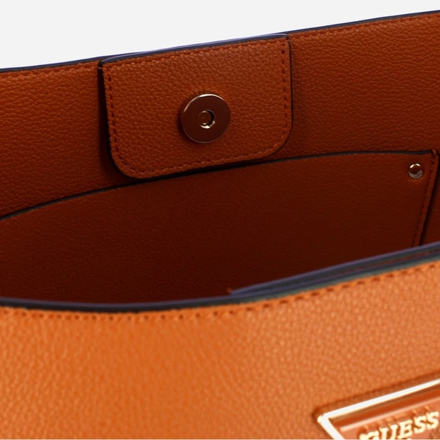 Сумка жіноча зі штучної шкіри середня Guess Meridian HWBG6974040 COG Коричнева (800070344371) - зображення 5