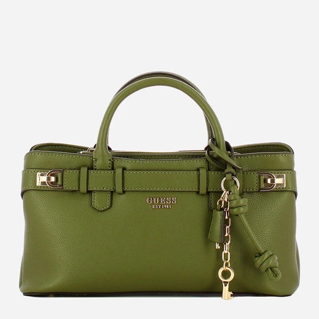 Сумка крос-боді через плече жіноча зі штучної шкіри середня Guess Gregoria HWBG8546060 OLV Зелена (800070344391) - зображення 1