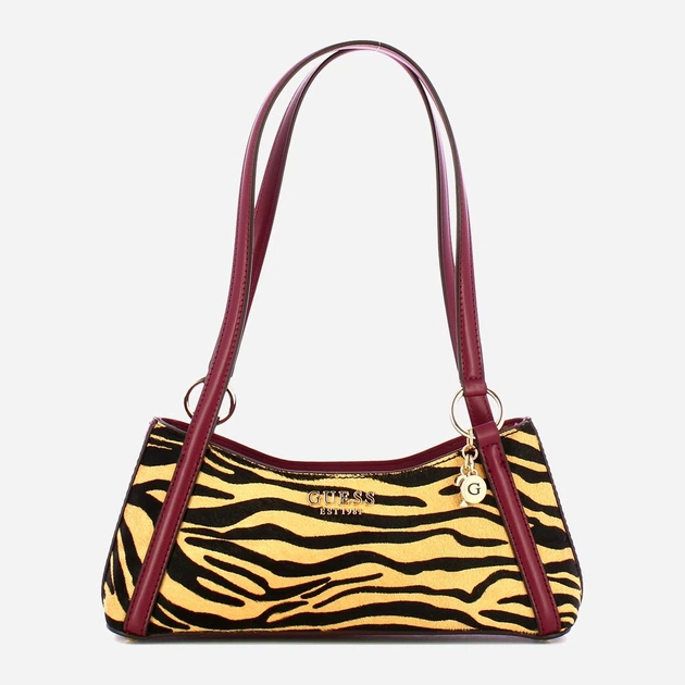 Сумка багет жіноча з натуральної шкіри середня Guess Domitilla HWZG7529180 BZE Різнольорова (800070344427) - зображення 1