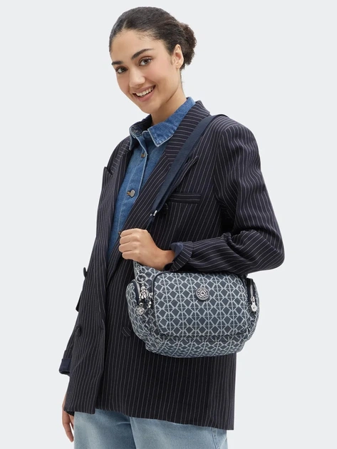 Сумка крос-боді через плече жіноча зі штучної шкіри середня Kipling Gabb KPKI80398DM1001 Синя (800070347303) - зображення 2