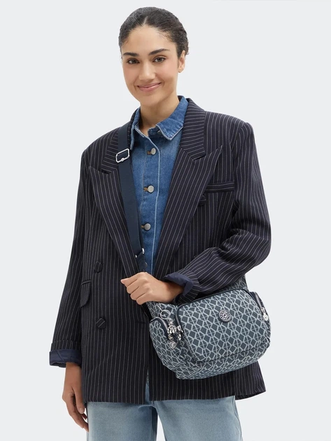 Сумка крос-боді через плече жіноча зі штучної шкіри середня Kipling Gabb KPKI80398DM1001 Синя (800070347303) - зображення 6