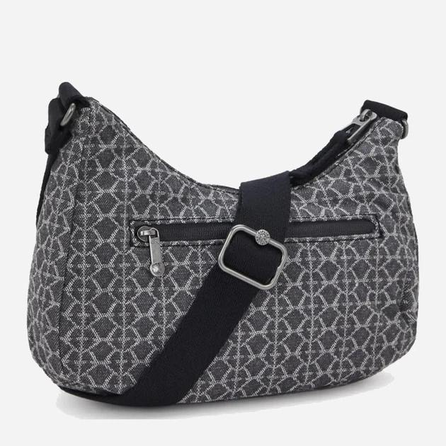 Сумка крос-боді через плече жіноча тканинна середня Kipling Kenda KPKI80973HW1001 Сіра (800070345071) - зображення 3