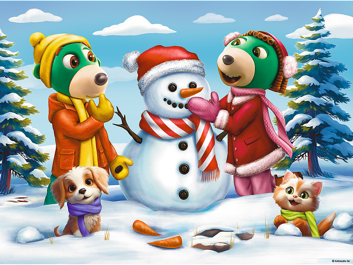 Puzzle Trefl The Treflik Family Zimowe zabawy Treflika 30 elementów 18300 (5900511183009) - obraz 3