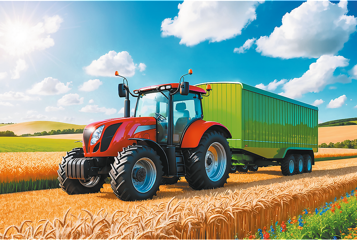 Puzzle Trefl Maszyny rolnicze traktor z przyczepą 100 elementów 16494 (5900511164947) - obraz 3