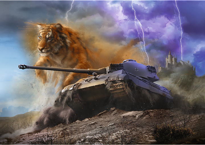 Пазл Trefl World of Tanks Тигр II 1000 деталей 12089 (5900511120899) - зображення 3