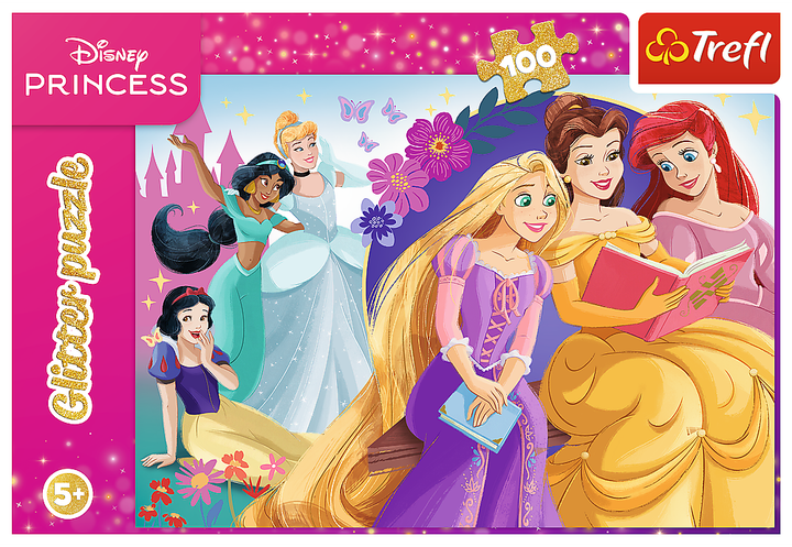 Пазл Trefl Glitter Disney Princess Сяйво магії дружби 100 деталей 14834 (5900511148343) - зображення 3