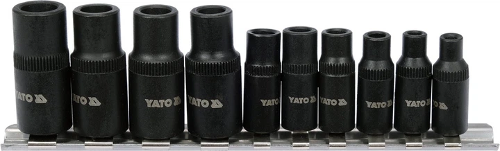 Набір адаптерів для мітчиків YATO 1/4" 3/8" 10 шт. (YT-29280) - зображення 1