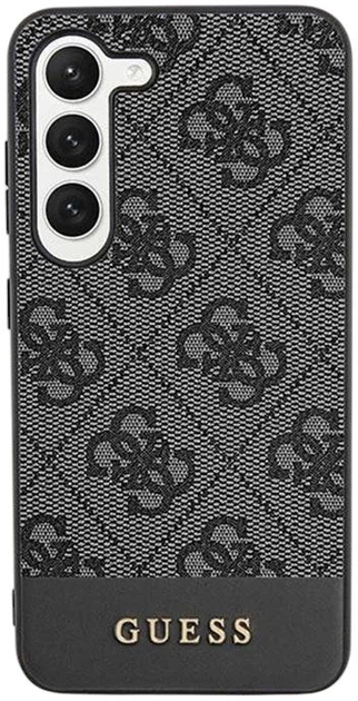 Etui plecki Guess 4G Stripe Collection do Samsung Galaxy S24+ Black (GUHCS24MG4GLGR) - obraz 1