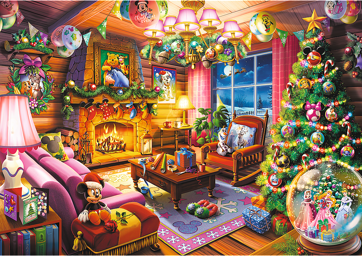 Puzzle Trefl Świąteczny domek Disneya 1000 elementów 10916 (5900511109160) - obraz 3