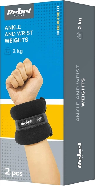 Obciążenia na kostki i nadgarstki Rebel Active RBA-3500-2 2 x 2 kg (5901890101691) - obraz 3