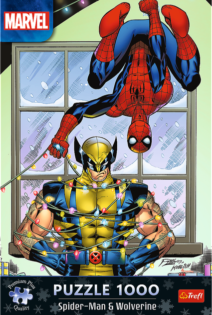 Пазл Trefl Marvel Heroes Людина-павук і Росомаха 1000 деталей 12088 (5900511120882) - зображення 2