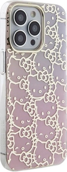 Панель Hello Kitty IML Gradient Electrop Crowded Kitty Head для Apple iPhone 15 Pro Pink (HKHCP15LHCHPEP) - зображення 2
