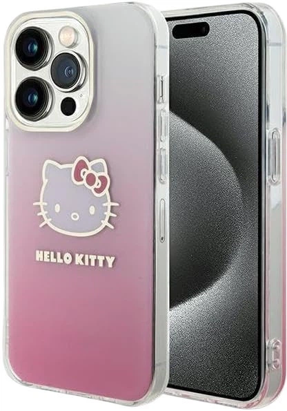 Панель Hello Kitty IML Gradient Electrop Kitty Head для Apple iPhone 14 Pro Max Pink (HKHCP14XHDGKEP) - зображення 1