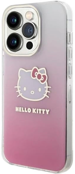 Панель Hello Kitty IML Gradient Electrop Kitty Head для Apple iPhone 15 Pro Pink (HKHCP15LHDGKEP) - зображення 2