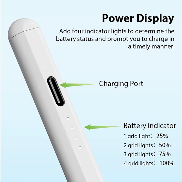 Стілус для планшета Apple iPad A16 Air 11 5 4 Pro 11th 13 12.9 M4 M3 M2 SK Active Magnetic White - Фото 5 Стілус для планшета Apple iPad A16 Air 11 5 4 Pro 11th 13 12.9 M4 M3 M2 SK Active Magnetic White - зображення 5