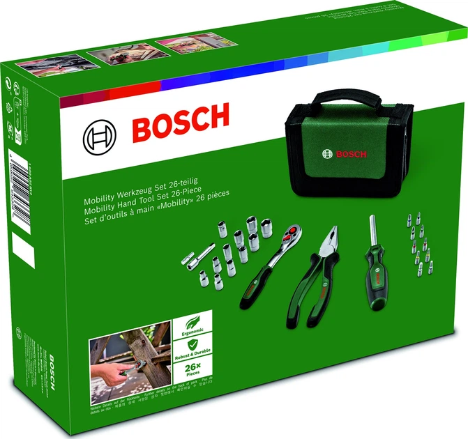 Zestaw narzędzi ręcznych Bosch "Mobilność" 14 elementów (1600A02BY2) - obraz 1