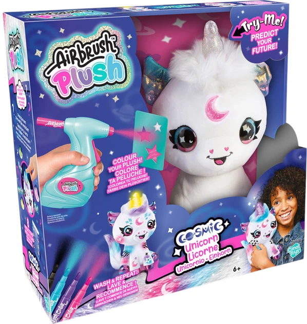 Набір Canal Toys DIY Airbrush Plush Єдиноріг Космік с сяючим рогом (3555801455292) - зображення 2