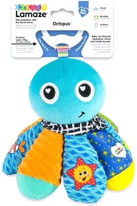 Zawieszka pluszowa Lamaze Ośmiornica z piszczałką i lusterkiem (L27514) (796714275147) - obraz 2
