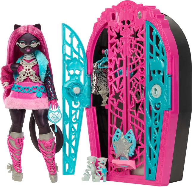 Zestaw-niespodzianka Monster High Straszy-sekrety Catty Noir z serii Tajemnice Straszywoodu (JBG82) - obraz 1