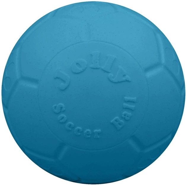Zabawka piłka dla psa Jolly Pets Soccer Ball 18x18x18 cm Niebieska SB08OC (788169720822) - obraz 1