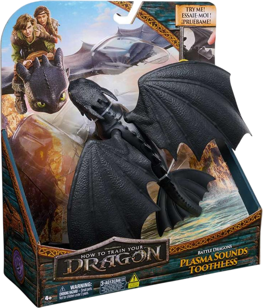 Smok zabawkowy Dragons Jak wytresować smoka Bezzębny z efektami dźwiękowymi SM66662/9580 (681147059580) - obraz 5